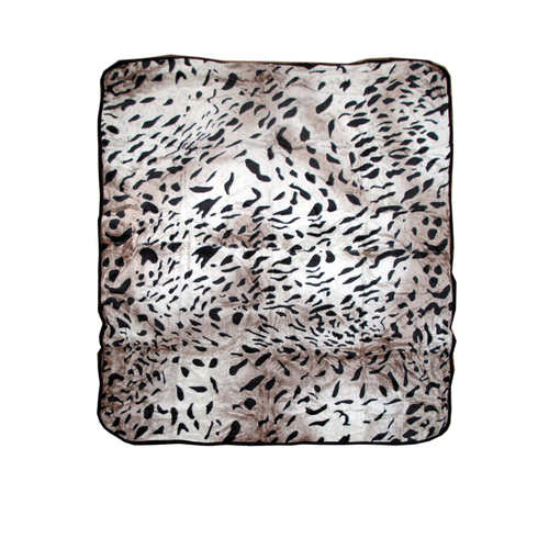 Animal Skin Pattern Faux Mink Blanket Queen