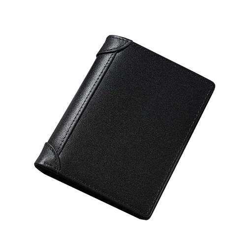 100% Genuine Leather Men's Wallet RFID Blocking Card Holder Bifold and Long Wallets (Bifold Verticle)