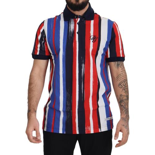 100% Authentic Dolce & Gabbana Striped Polo T-Shirt Men