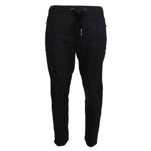 Dolce & Gabbana Jeans - Denim Tapered Pants with Logo Details Men