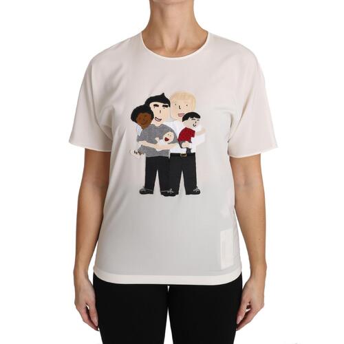 DOLCE & GABBANA Figure Family Silk T-Shirt Women