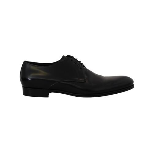 Derby Dress Formal Shoes with Leather Sole and Logo Details Men