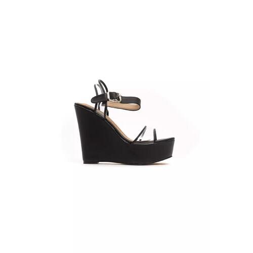 Wedge Sandal with Ankle Strap and Transparent Band Women