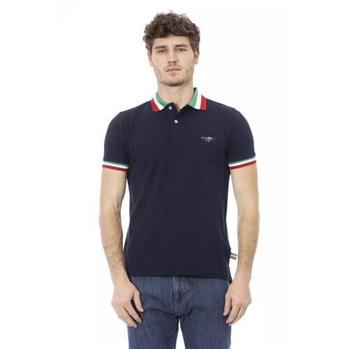 Embroidered Tricolor Collar Polo Shirt