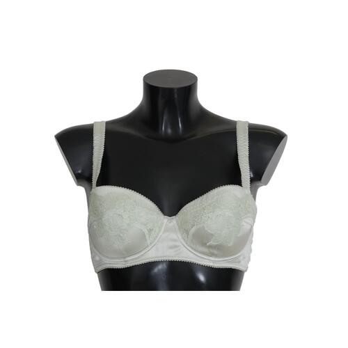 Gorgeous Floral Lace Silk Stretch Balconcino Bra - Dolce &amp; Gabbana