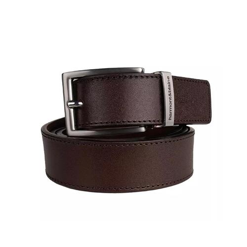 Double-sided Reversible Brown Calfskin Belt - 3cm Thickness.