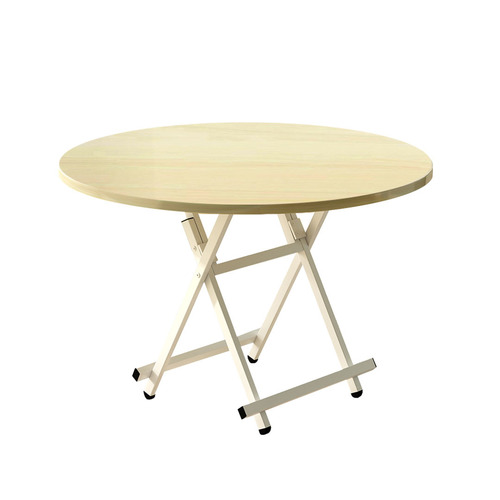 Dining Table Portable Round Surface Space Saving Folding Desk Home Decor