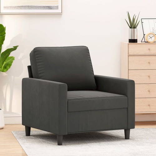 Shaler Sofa Chair Dark Grey Velvet