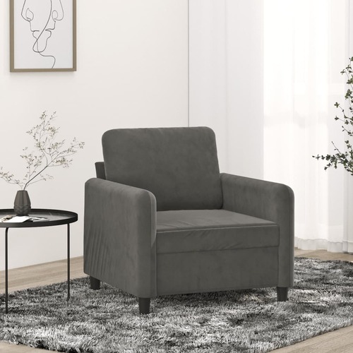 Heath Sofa Chair Dark Grey Velvet