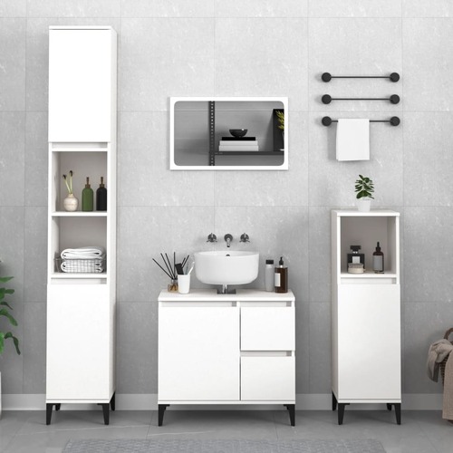 Bathroom Cabinet 30x30x190 cm Engineered Wood