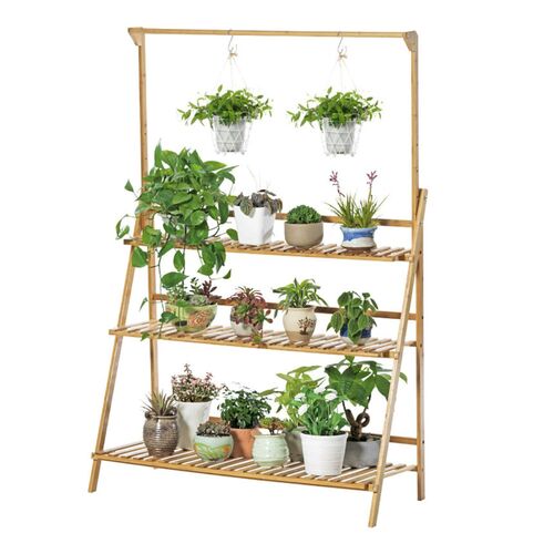 GOMINIMO Bamboo Plant Stand 3 Tier