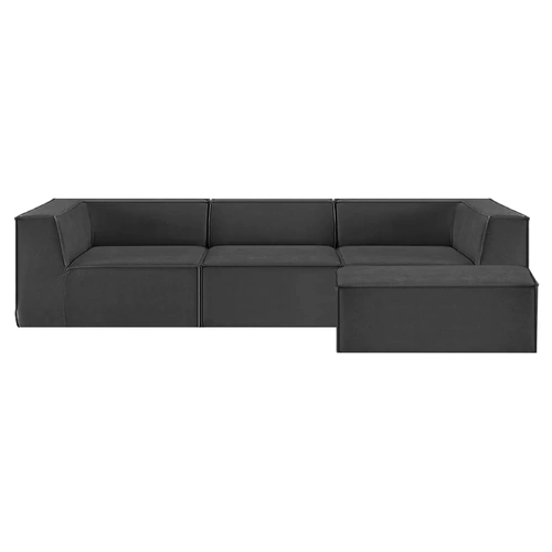 Sarantino Novi 3-Seater Modular Sofa with Ottoman in Non-Slip Bottom Lounge