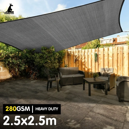 Wallaroo 280gsm Outdoor Sun Shade Sail Canopy Square X