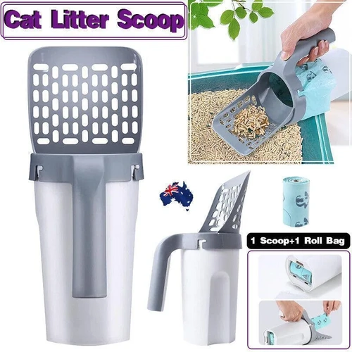Cat Litter Scoop Integrated Detachable Shovel Holder Poop Pet Sifter Cleaning