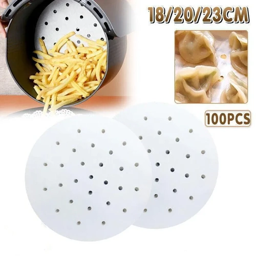 100Pcs 7/8/9 Non-Stick Air Fryer Parchment Liners