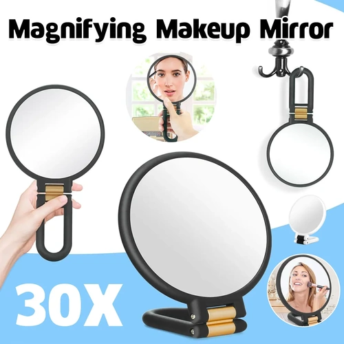 Makeup Mirror Handheld Magnifying Mirror 30X Portable Mirror Compact Travel Tool