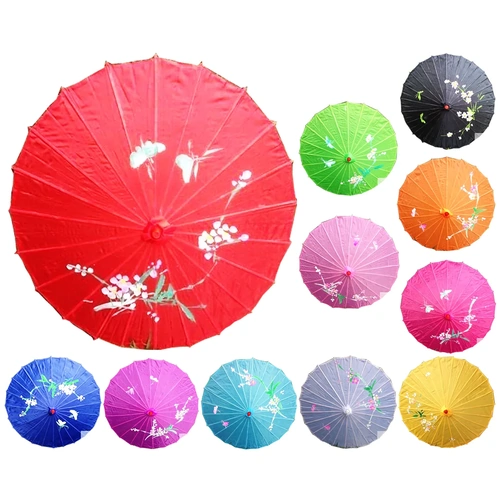6x PARASOL UMBRELLA Chinese Japanese Bamboo Flower Pattern 80cm Large BULK