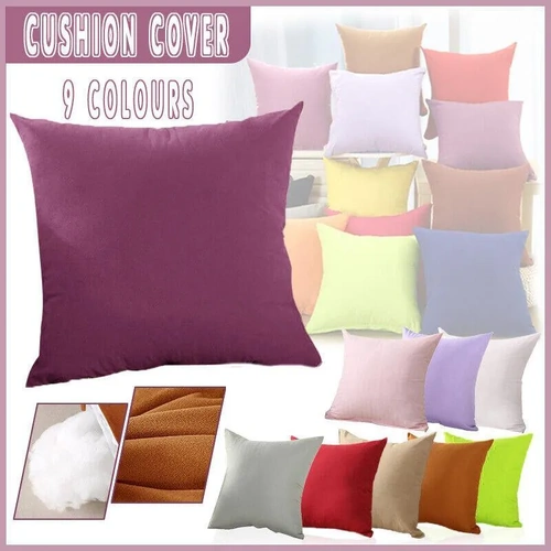 40x40cm Multicoloured Plain Solid Colour Cushion Cover Covers Decorative Pillow Case