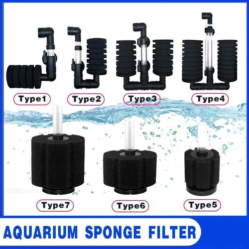 Air Sponge Filter Biological Aquarium Water Fish Tank Foam Small Medium Large