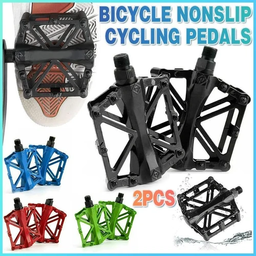 Bike Pedals Alloy Mountain Road MTB Colored Bicycle Nonslip Cycling Pedals 9/16"
