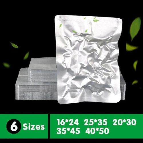 100/200X Aluminum Foil Heat Seal Mylar Food Vacuum Bags 6 Sizes