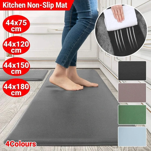 44x120cm Non-Slip Waterproof Kitchen Door Mat Home Floor Rug Carpet Anti-Oil Easy Clean