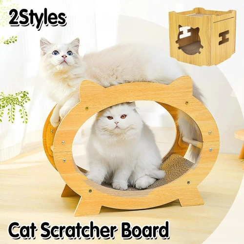 Durable Cat Scratcher Lounge Corrugated Scratching Wood Board