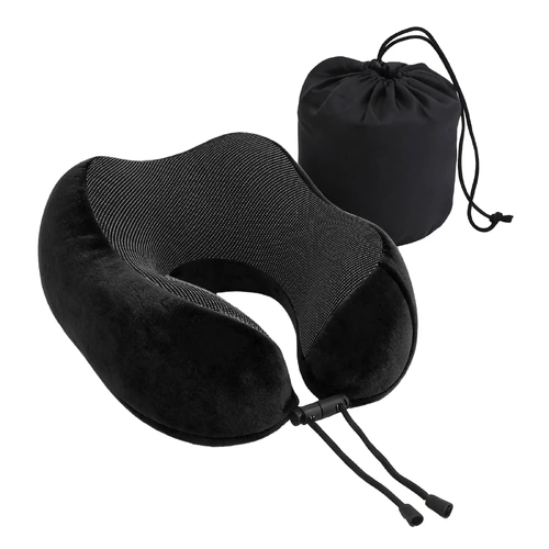 Wanderlite Travel Pillow for Airplanes Memory Foam Neck Pillows for Traveling, Soft & Washable Cover with Storage Bag, Portable Plane Accessories for