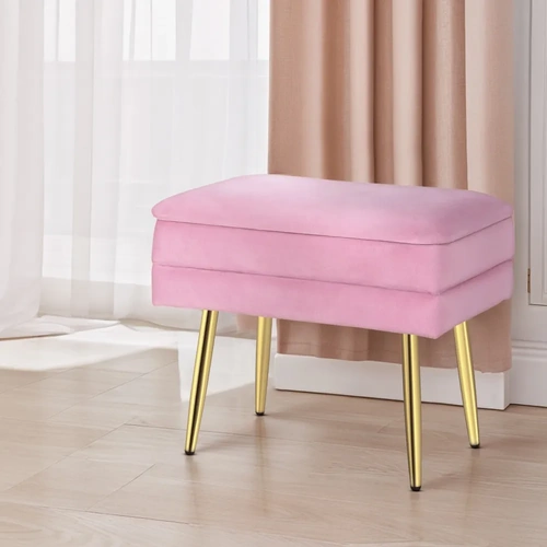Ottoman Storage Foot Stool Velvet