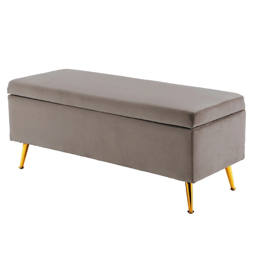 Storage Ottoman Stool Bench Seat 110cm Velvet