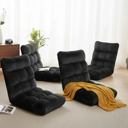 Artiss 4X Lounge Sofa Bed Flannel Fabric