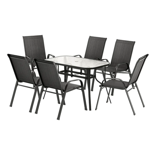 7PC Outdoor Dining Set Table and Chairs Patio Furniture Garden Bistro Set