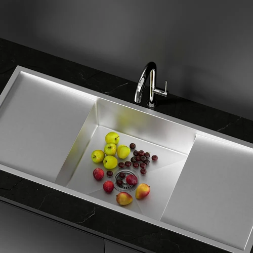 Kitchen Sink Basin Stainless Steel Under/Top/Flush Mount Bowl