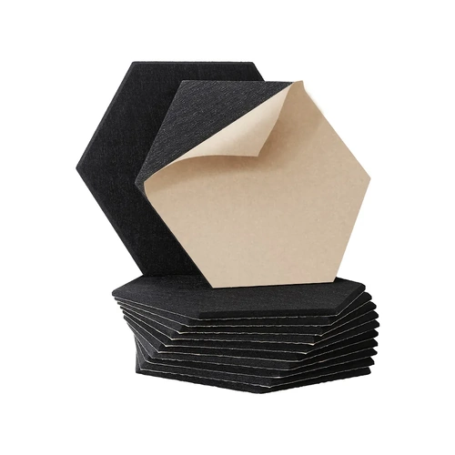 Acoustic Foam 12pcs 35x30x0.9cm Soundproof Absorption Panel Adhesive