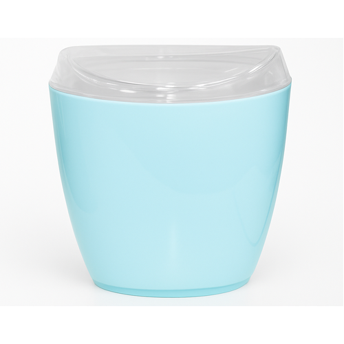 Oval Swing Top Waste Rubbish Bin Acrylic Lightweight Compact Bathroom Office