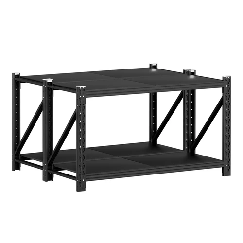 2x 0.9M Garage Shelving Workbench Warehouse Rack
