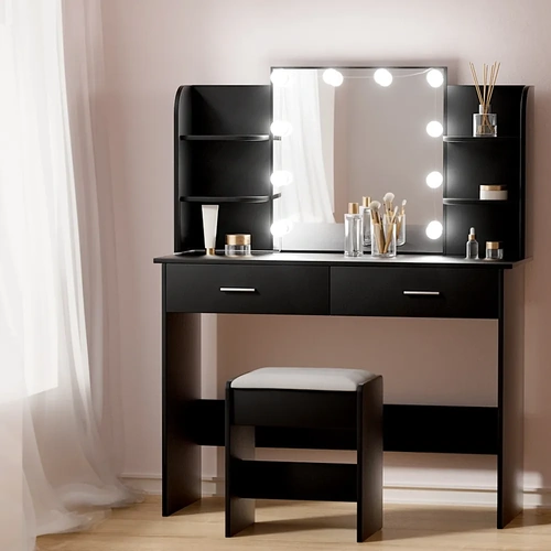 Dressing Table Set Stool 10 Led Bulbs Dulcea