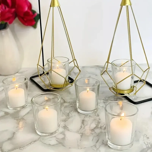 Tealight Glass Votive Candle Holders Bulk Set Festival Decor Wedding Propose Parties Holiday and Home Decor