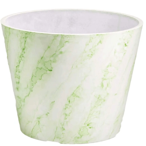 & White Imitation Marble Pot
