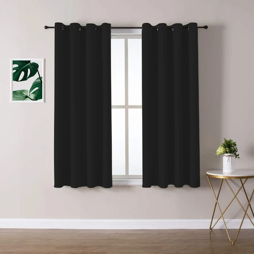 2X Blockout Curtains 100% Blackout Window Curtain Draperies Pair Eyelet 3 Layers W x D
