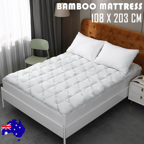 Bamboo Pillowtop Mattress Topper Luxury Bedding Mat Pad Protector Cover