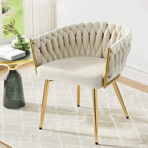 1 Artiss Dining Chair Velvet Armchair