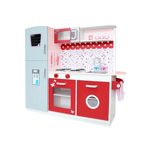 Kids Kitchen Play Set Wooden Pretend Toys Cooking Children Fridge
