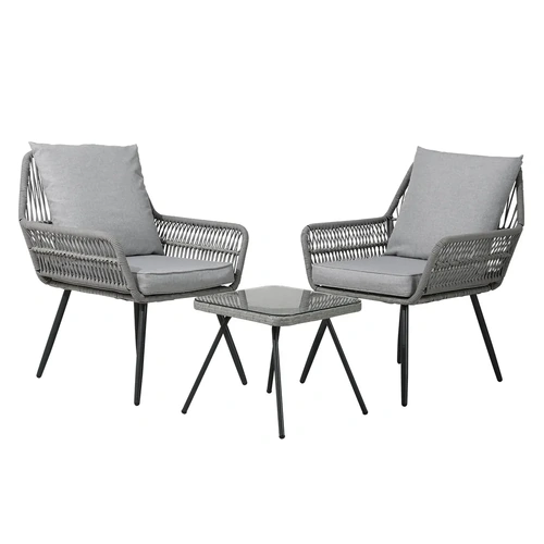 Outdoor Furniture Bistro Set Lounge Setting Chairs Table Patio
