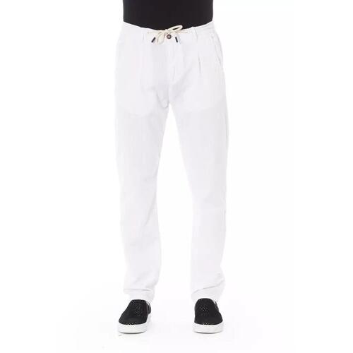 Baldinini Trend Men's White Cotton Jeans & Pant