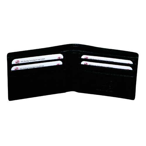 FIB RFID Leather Fold Slimline Leather Wallet