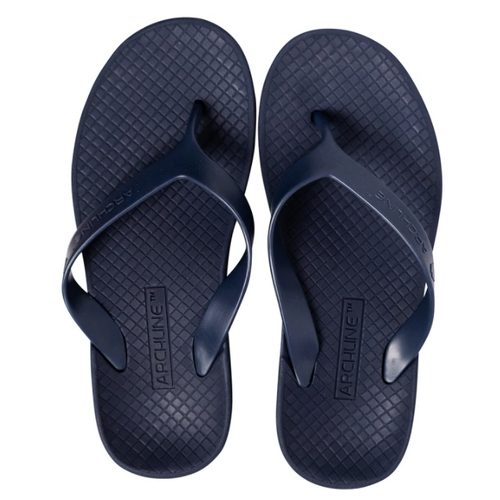 ARCHLINE Flip Flops Orthotic Thongs Arch Support Shoes Footwear - Navy