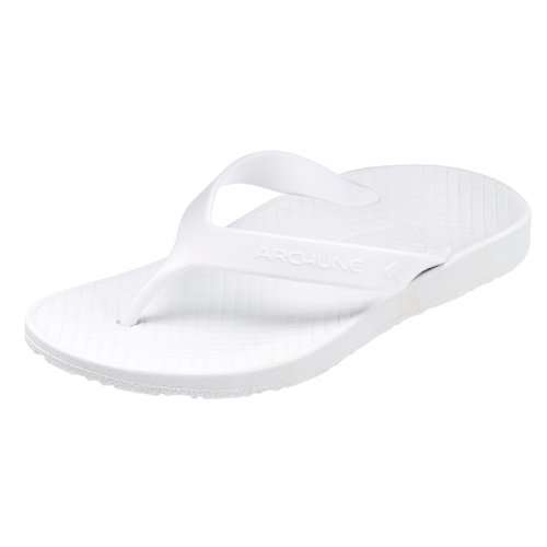 ARCHLINE Flip Flops Orthotic Thongs Arch Support Shoes Footwear - White/White