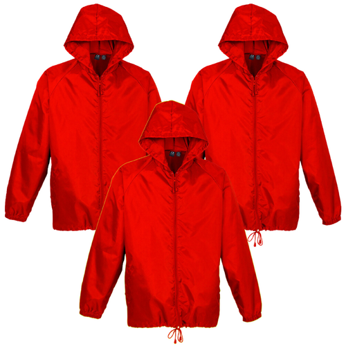 3pc Set Adult Spray Jacket Outdoor Hike Rain Hi Vis Poncho Waterproof