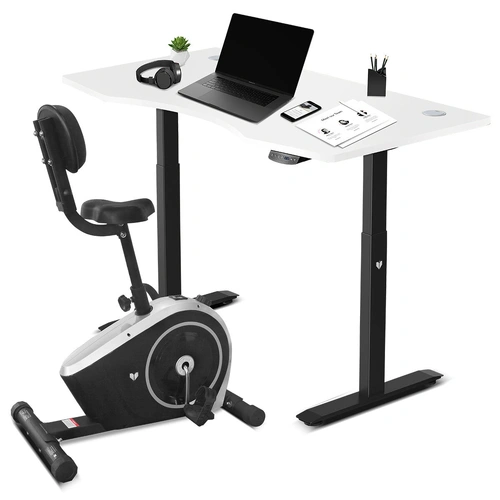Cyclestation 3 Exercise Bike with ErgoDesk Automatic Standing Desk 150cm